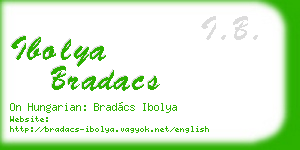 ibolya bradacs business card