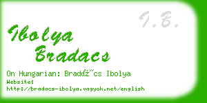 ibolya bradacs business card
